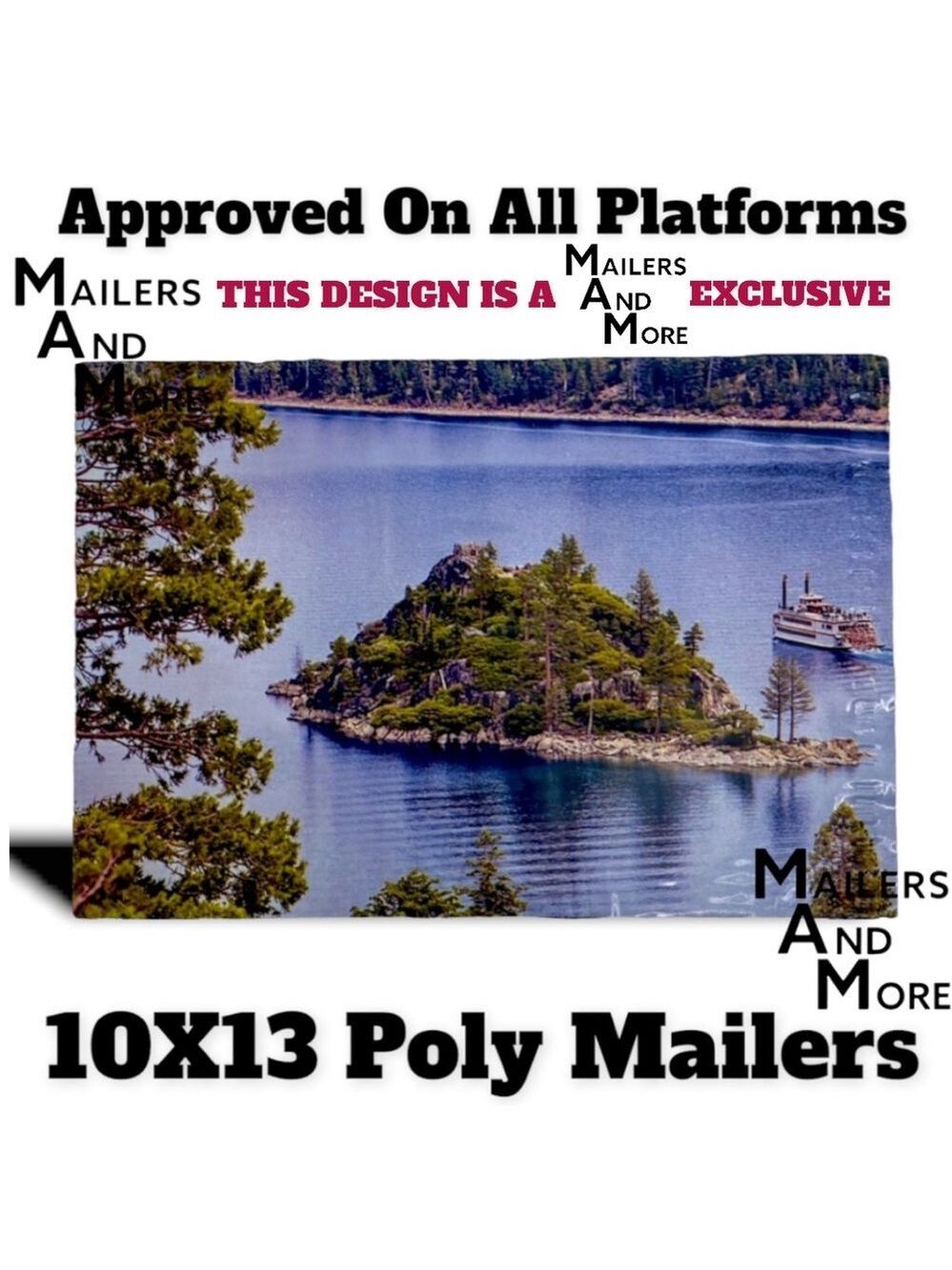 25 10X13 Poly Mailers Lake Tahoe California PRICE IS FIRM - Picture 7 of 9